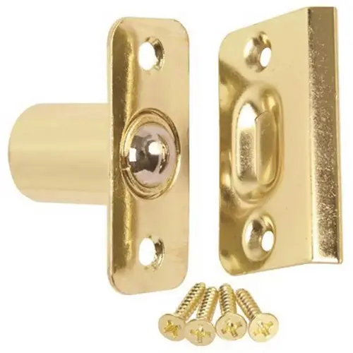 , Door Ball Catch, In Brass Plated , Door Ball Catch, In Brass Plated