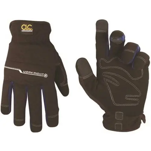 WorkRight Winter Large High Dexterity Work Glove Pair Black/Blue WorkRight Winter Large High Dexterity Work Glove Pair Black/Blue