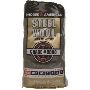 Homax 10120000-6 #4/0 12 Pad Steel Wool, Super Fine Grade Gray - pack of 12