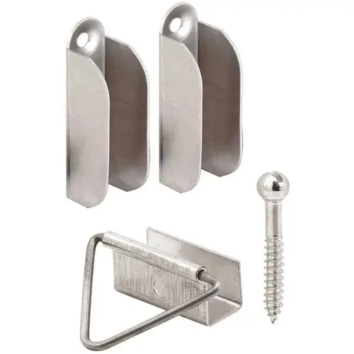 7/16 in. Frame Mill Finish Window Screen Bottom Latches with Screws 7/16 in. Frame Mill Finish Window Screen Bottom Latches with Screws