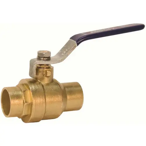 1/2 In Brass Lead-Free Solder Two-Piece Full Port Ball Valve