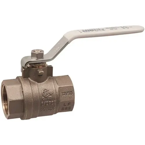 1-1/4 In. Brass Lead Free FIP Full Port Ball Valve