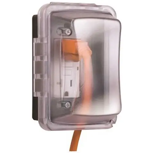 1-Gang Horizontal or Vertical Weatherproof Deep In-Use Cover Clear 1-Gang Horizontal or Vertical Weatherproof Deep In-Use Cover Clear