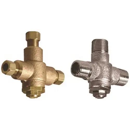 Powers Under Counter Thermostatic Mixing Valve, 3/8 in. Compression, Rough Bronze, Lead Free Powers Under Counter Thermostatic Mixing Valve, 3/8 in. Compression, Rough Bronze, Lead Free