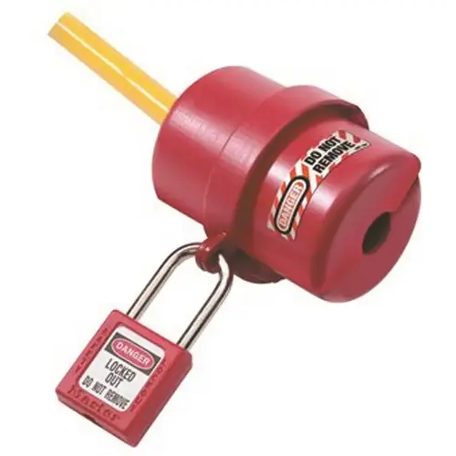 110-Volt to 120-Volt Electrical Plug Lockout Red 110-Volt to 120-Volt Electrical Plug Lockout Red
