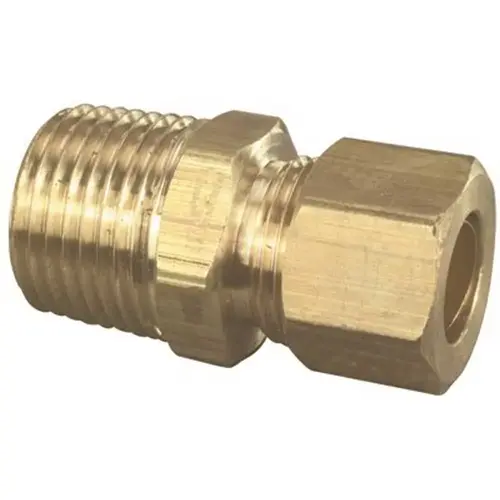 3/8 OD Tube x 1/2 in. MIP Compression Male Reducing Union in Rough Finish Brass 3/8 OD Tube x 1/2 in. MIP Compression Male Reducing Union in Rough Finish Brass