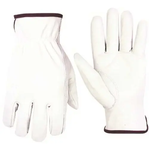 Medium Top Grain Cowhide Driver Gloves Pair White Medium Top Grain Cowhide Driver Gloves Pair White
