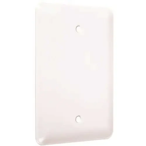 1-Gang Maxi Blank Wallplate, Smooth White