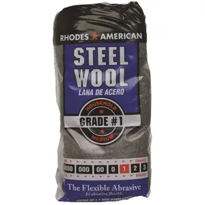 Homax 10121111-6 #1 12 Pad Steel Wool, Medium Grade Gray - pack of 12