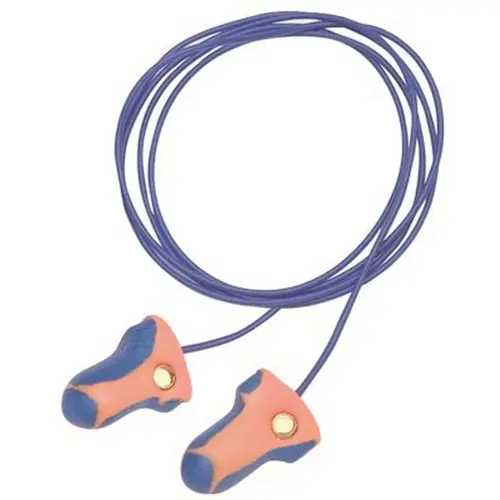 Laser Trak High Visual and Metal Detectable Earplugs Corded - pack of 100