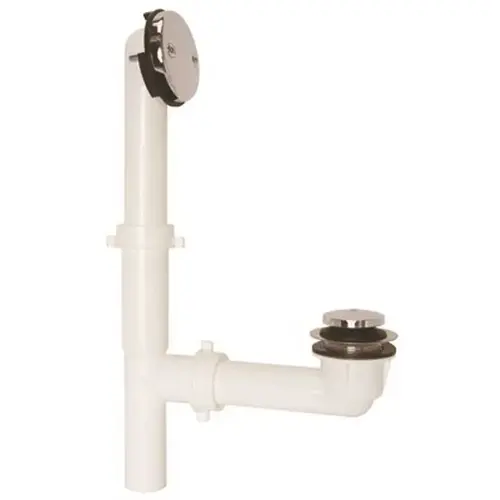 Toe Touch Waste and Overflow White