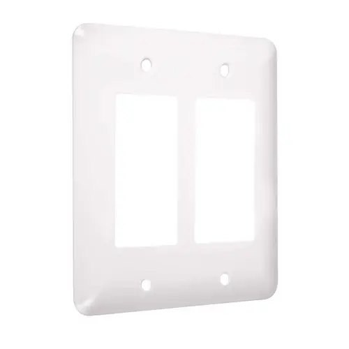 2-Gang Princess Decorator Rocker Wallplate, Smooth White