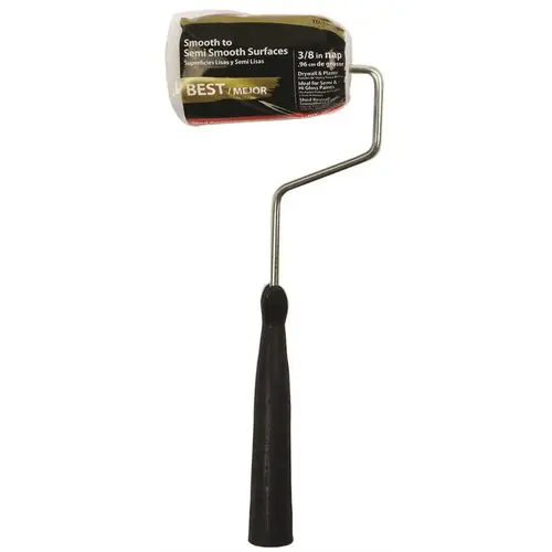 4 in. x 3/8 in. Shed Resistant White Woven Paint Roller Cover With Frame 4 in. x 3/8 in. Shed Resistant White Woven Paint Roller Cover With Frame