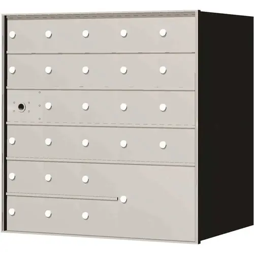 1,400 Series 25-Compartment Recess-Mount Horizontal Mailbox Anodized Aluminum