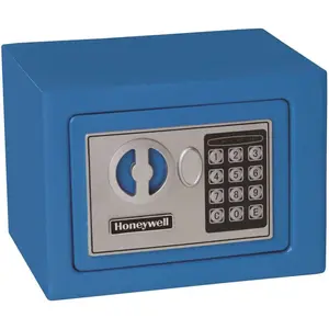 Honeywell 5005B Honeywell 0.17 cu. ft. Small Steel Security Safe with Programmable Digital Lock, Blue