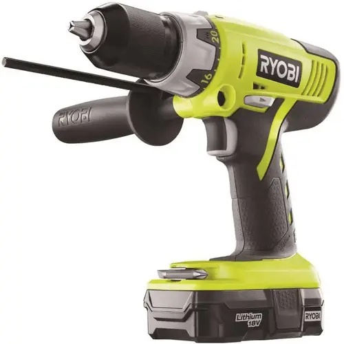 18-Volt ONE+ Lithium-Ion Cordless 1/2 in. Hammer Drill Kit with 1.3 Ah Compact Battery and Dual Chemistry Charger Green 18-Volt ONE+ Lithium-Ion Cordless 1/2 in. Hammer Drill Kit with 1.3 Ah Compact Battery and Dual Chemistry Charger Green