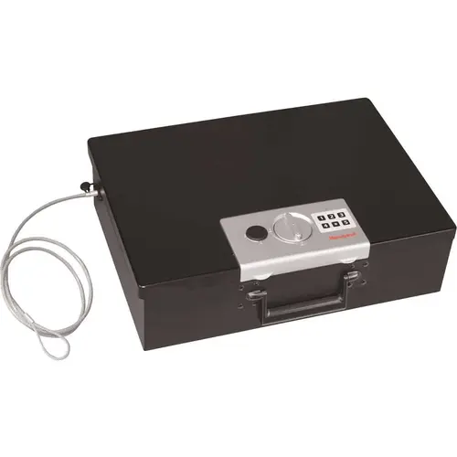 0.48 cu. ft. Fire Resistant Steel Laptop Security Box with Programmable Digital Lock Black