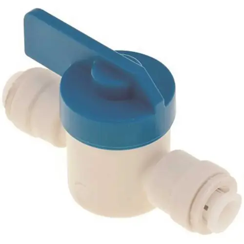 3/8 in. O.D. Straight Union Shut Off Valve in Nylon White Nylon 3/8 in. O.D. Straight Union Shut Off Valve in Nylon White Nylon