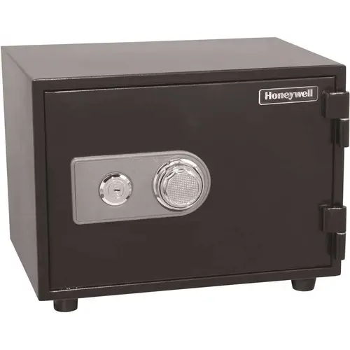 0.58 cu. ft. Fire Resistant Safe with Dual Combination and Key Lock Security Black