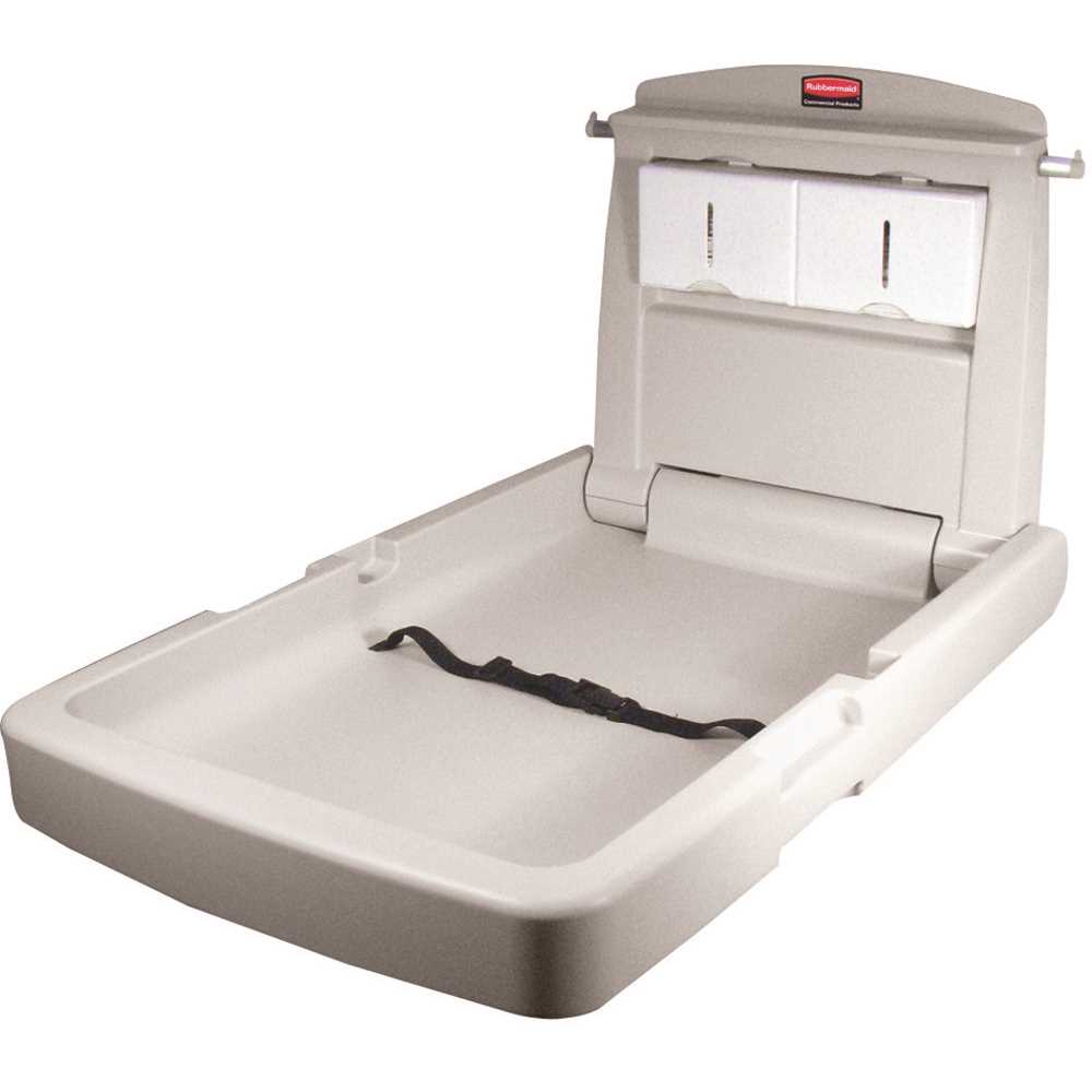 Rubbermaid FG7819-88 LPLAT Polypropylene Vertical Baby Changing Station (Gray) Beige