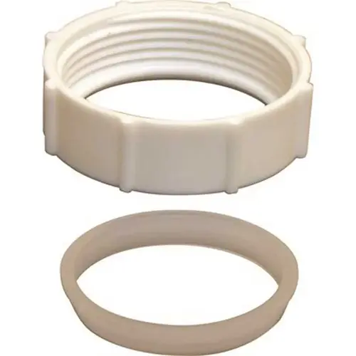 Slip Joint Nut and Washer White Slip Joint Nut and Washer White