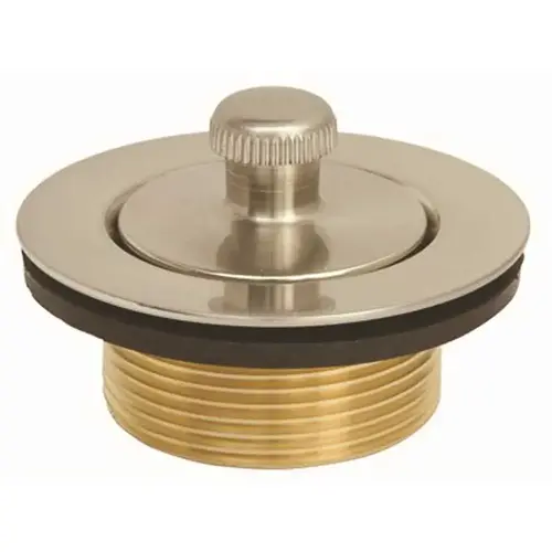 Lift- and -Turn Bathtub Drain with Bushing in Brushed Nickel Brushed Nickel Finish Lift- and -Turn Bathtub Drain with Bushing in Brushed Nickel Brushed Nickel Finish