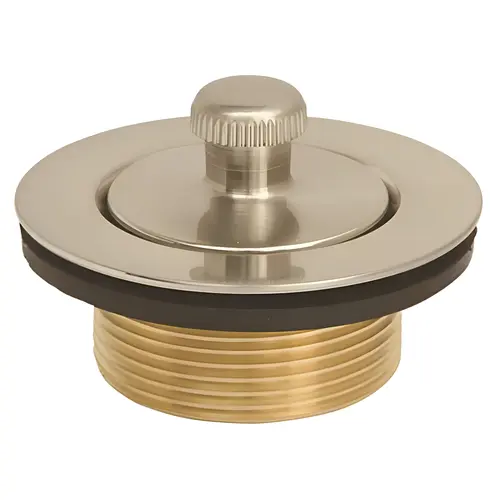 Lift- and -Turn Bathtub Drain with Bushing in Brushed Nickel Brushed Nickel Finish Lift- and -Turn Bathtub Drain with Bushing in Brushed Nickel Brushed Nickel Finish