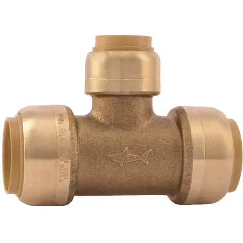 3/4 in. x 3/4 in. x 1/2 in. Brass Push-to-Connect Reducer Tee