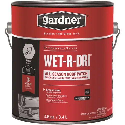115.2 oz. Wet-R-Dri All-Season Roof Patch Black