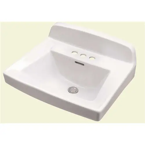 Monticello II 18.5 in. Wall Hung Sink Basin in White Monticello II 18.5 in. Wall Hung Sink Basin in White
