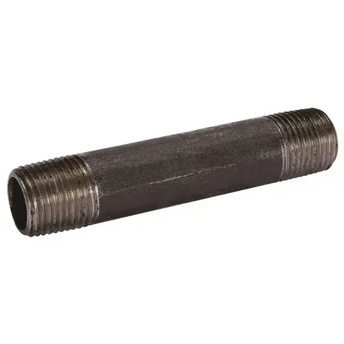 1/2 in. x 7 in. Black Steel FTP x FTP Nipple