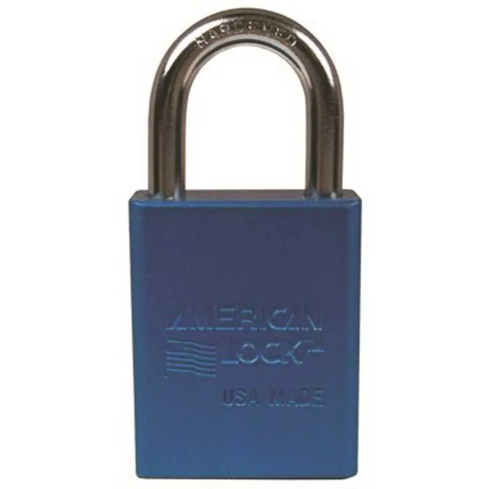 Master Lock 1-1/2 in. Padlock Aluminum Body Blue KD A1105BLU Master Lock 1-1/2 in. Padlock Aluminum Body Blue KD A1105BLU