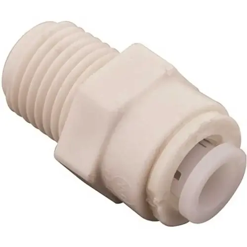 3/8 in. O.D. Tube x 3/8 in. Thread Nylon Push in Tube Male Connector White