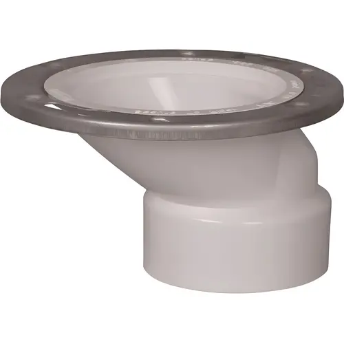 3 in. x 4 in. DWV PVC Closet Flange White 3 in. x 4 in. DWV PVC Closet Flange White