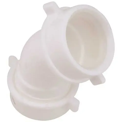 1-1/2 in. PP 45-Degree Slip Joint Elbow White 1-1/2 in. PP 45-Degree Slip Joint Elbow White
