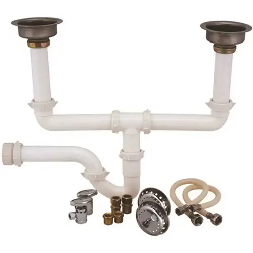 Kitchen Installation Kit Double Bowl White Kitchen Installation Kit Double Bowl White