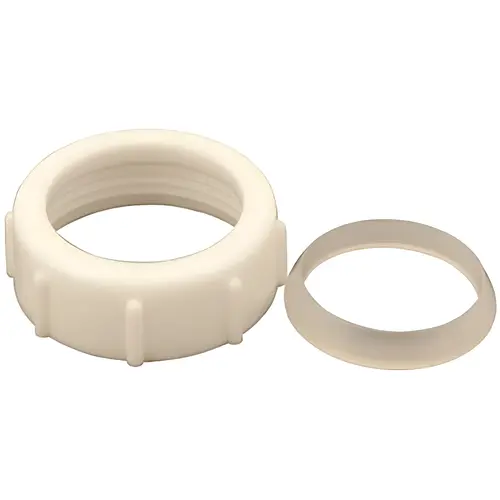 1-1/4 in. PVC Slip-Joint Nut and Washer White 1-1/4 in. PVC Slip-Joint Nut and Washer White