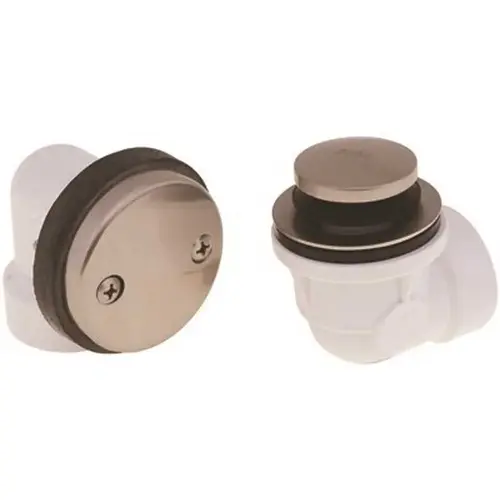 Toe Touch Waste and Overflow Kit Brushed Nickel Toe Touch Waste and Overflow Kit Brushed Nickel