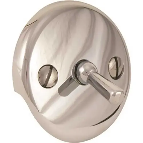 Bath Drain with Trip Lever Face Plate in Brushed Nickel Bath Drain with Trip Lever Face Plate in Brushed Nickel