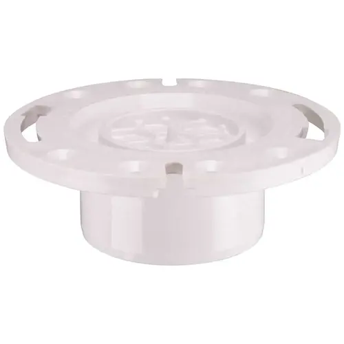 Techno Plastic Closet Flange for 3 in. or 4 in. PVC Pipe White