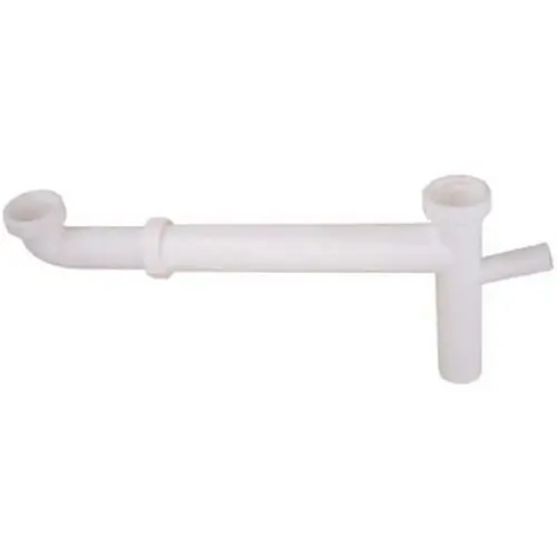 End Outlet Waste with Branch White End Outlet Waste with Branch White