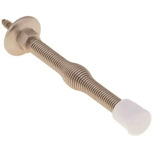3 in. Polished Nickel Spring Door Stop