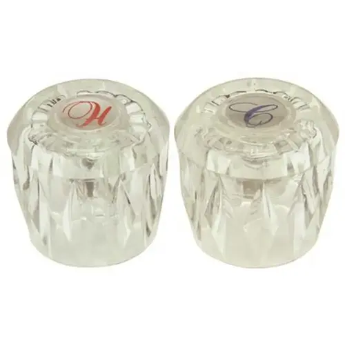 Kitchen and Bathroom Handles for Valley II Starfire Clear Pair Kitchen and Bathroom Handles for Valley II Starfire Clear Pair