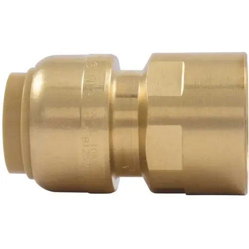 1/2 in. Brass Push-to-Connect Straight Connector, Female NPT
