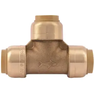 SharkBite U362LF 1/2 in. Brass Push-to-Connect Tee