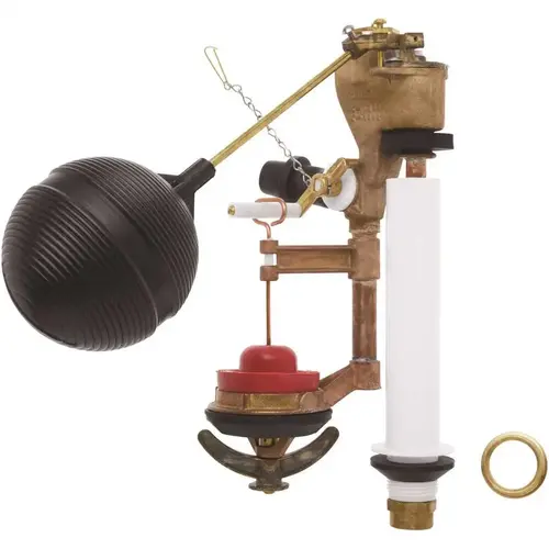 Float/Flush Valve Kit for Older Toilets Brass Float/Flush Valve Kit for Older Toilets Brass