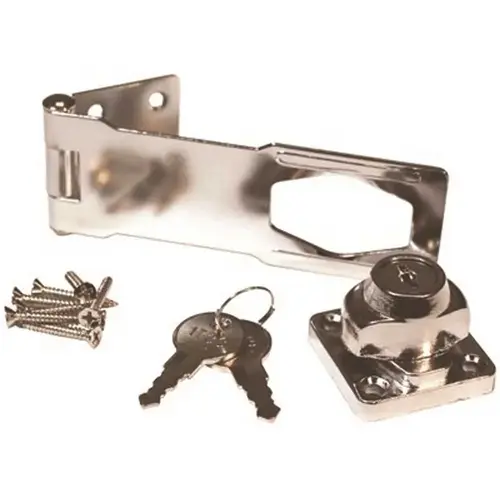 4-1/2 in. Locking HASP Chrome Plated Steel