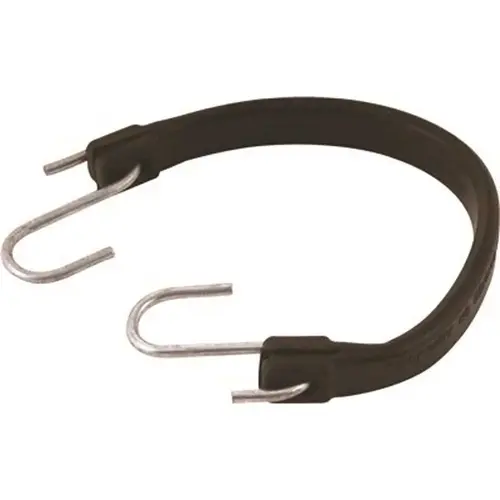 21 in. Bungee Cord Rubber Straps Black Pack of 25