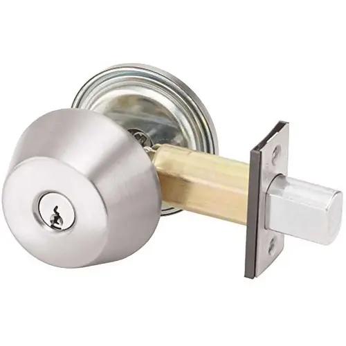 Grade 2 Double Cylinder Deadbolt Satin Chrome Keyway Grade 2 Double Cylinder Deadbolt Satin Chrome Keyway