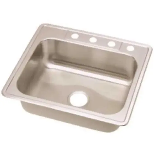 Dayton Elite Drop-In Stainless Steel 25 in. 3-Hole Single Bowl Kitchen Sink